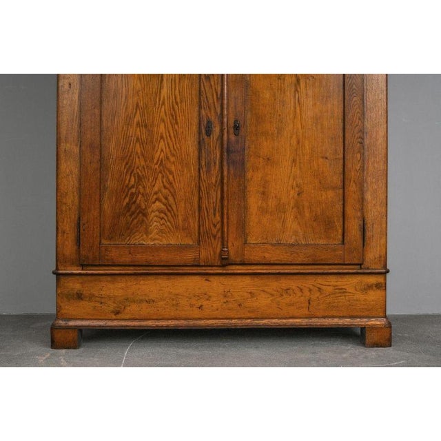 Brown Early 19th Century Biedermeier Wardrobe in Oak For Sale - Image 8 of 18