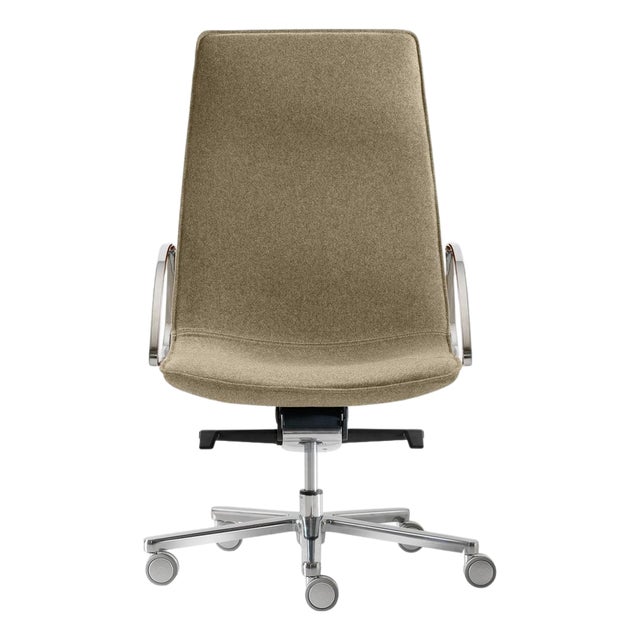 Amelie Glue High Backrest Executive Upholstered Armchair by Quinti Sedute For Sale