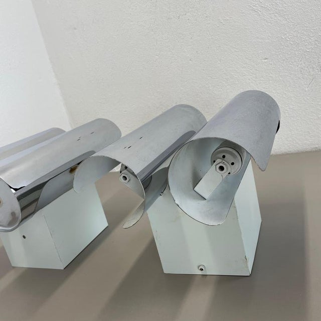 Modern German Space Age Chromed Wall Lights, 1970s, Set of 2 For Sale - Image 12 of 18