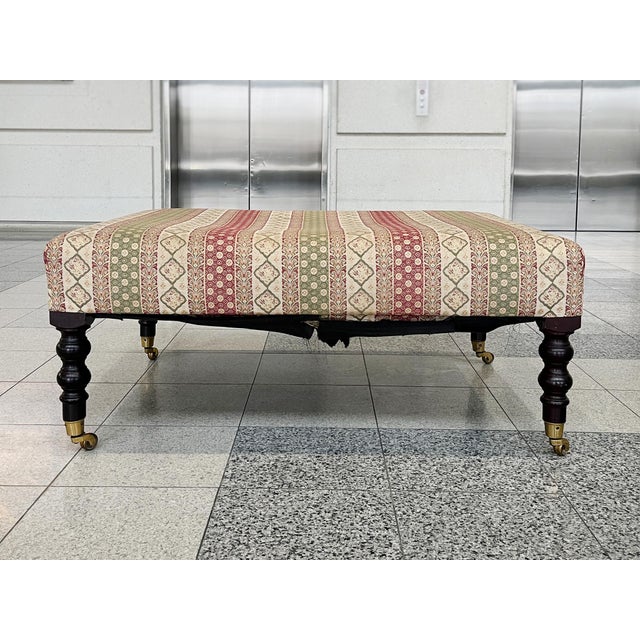 Traditional Vintage George Smith Ottoman For Sale - Image 3 of 10
