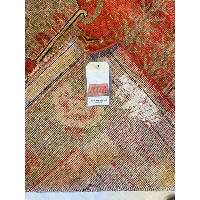 19th Century Vintage Khotan Samarkand Rug For Sale - Image 4 of 9