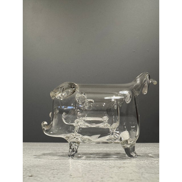 Glass Sculpture Pin in Pig in Pig by Roberto Niederer, 1970s For Sale - Image 3 of 7