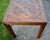 1970s Henredon Oak Square Table Parquet Top Reeded Parsons Legs Mid Century End For Sale - Image 5 of 14