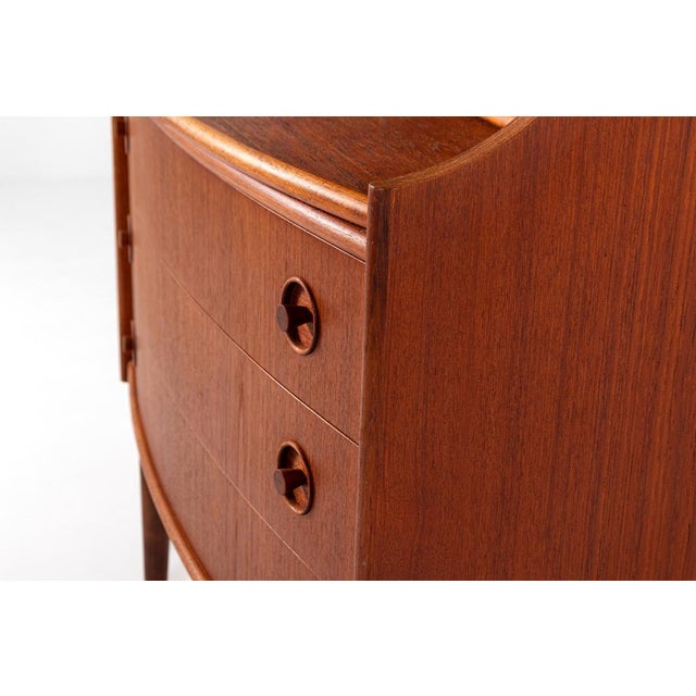 Mid-Century Teak Secretary with Drawers attributed to Gunnar Falsig for Falsig Mobler, 1960s For Sale - Image 12 of 13