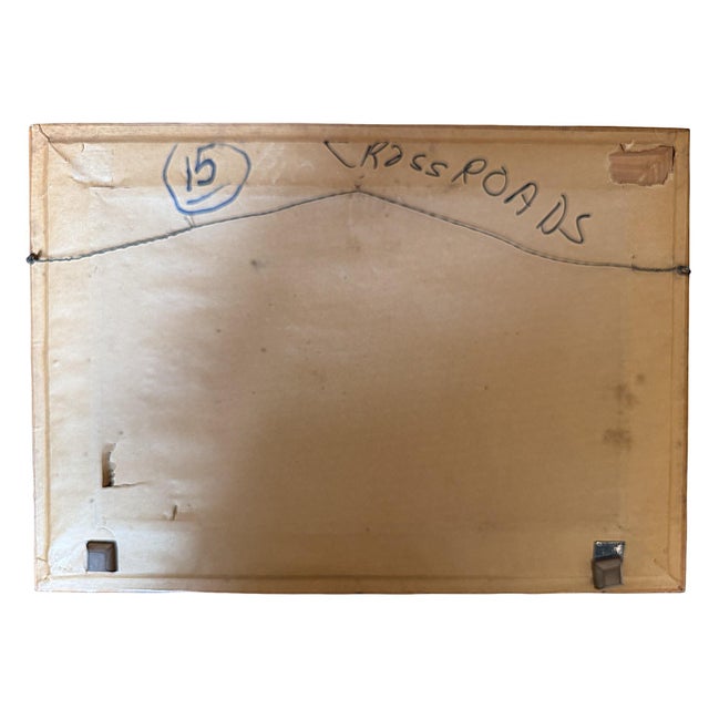 Wood "Crossroads," Abstract Expressionist Landscape by Leon Saulter, 1963 For Sale - Image 7 of 8
