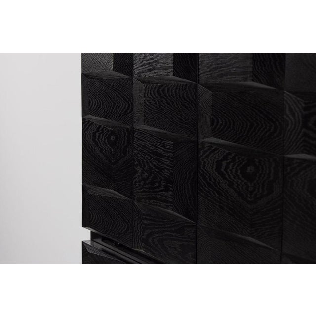 Graphic Bar Cabinet in Black from Maison Aurora, Belgium, 1975 For Sale - Image 18 of 18