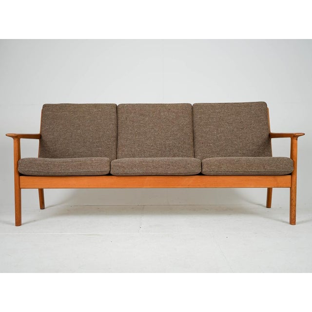 Mid-Century Teak GE-265/3 Wollstoff Sofa by Hans J. Wegner for Getama, 1960s For Sale - Image 9 of 14
