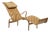 Vintage Bruno Mathsson “Pernilla 3” Leather & Beech Chaise Lounge Chair, Firma Karl Mathsson, 1942 For Sale