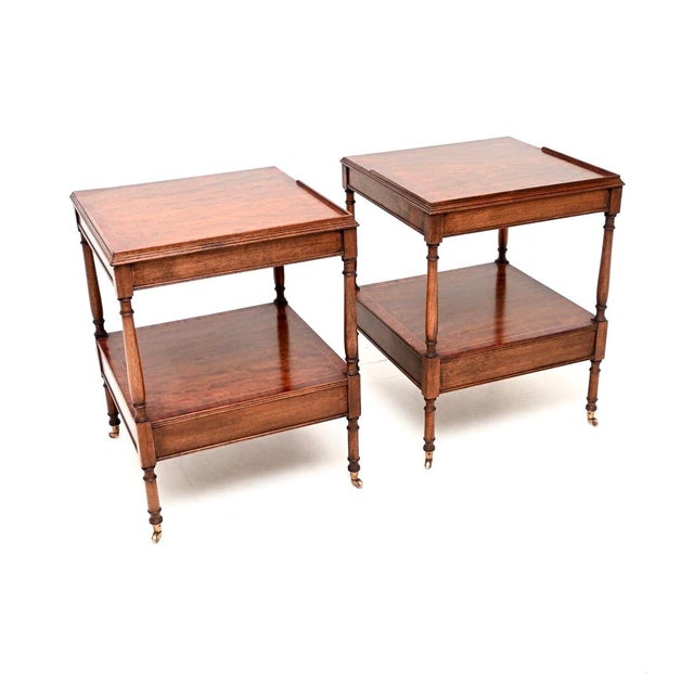 1950s Georgian Satinwood Side Tables, 1950s, Set of 2 For Sale - Image 5 of 14