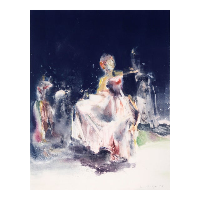 Original Impressionistic Monotype of Dancers by Linda O'Hagan For Sale