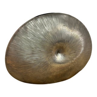 Arte Italica Pewter Nautilus Vase For Sale