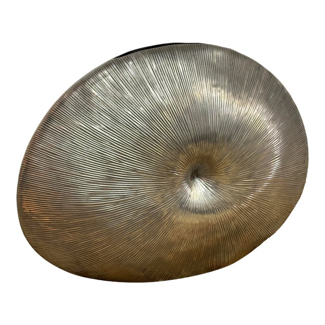Arte Italica Pewter Nautilus Vase For Sale