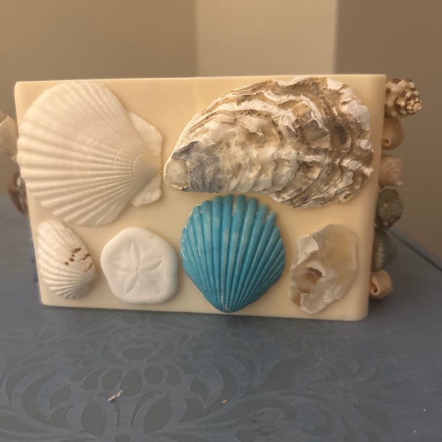 Mid-Century Modern Whimsical Seashell-Encrusted Desk Organizer For Sale - Image 3 of 7