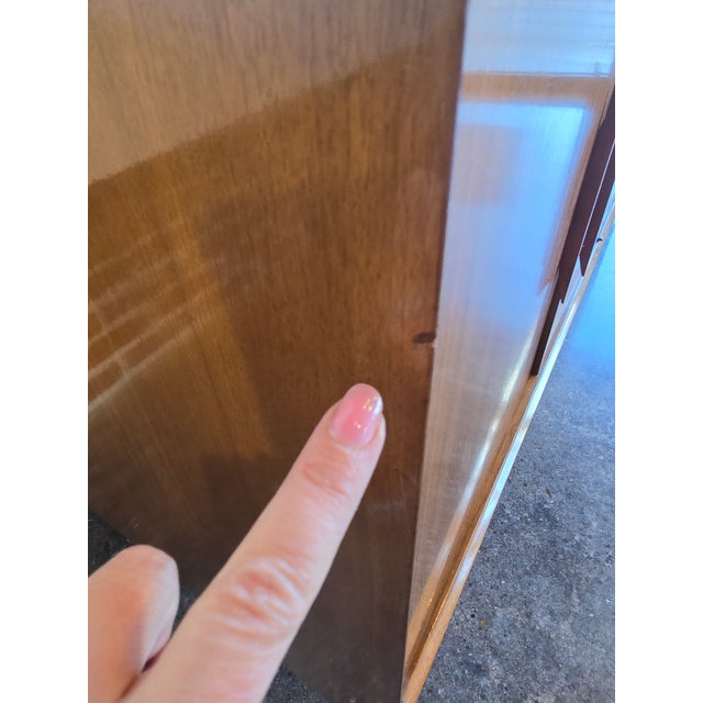 Brown 1960s Merton Gershun Walnut Low Dresser, Attributed For Sale - Image 8 of 9