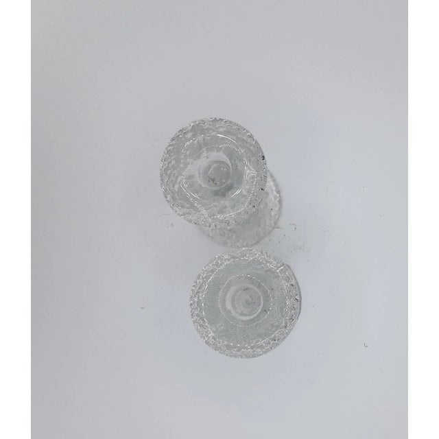 Vintage Iittala Finland festivo glass candle stick holders. Timo Sarpaneva 2 ring.