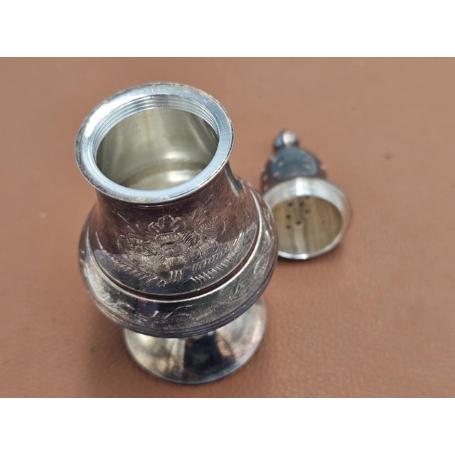 Antique Plated Pepper or Salt Container, 1890s For Sale - Image 6 of 9