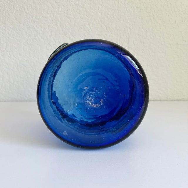 Glass Italian Cobalt Glass Wine Cooler Ice Bucket, Mid 20th C For Sale - Image 7 of 7