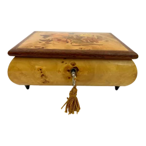 Vintage Jewelry Music Box Hand-Made in Italy