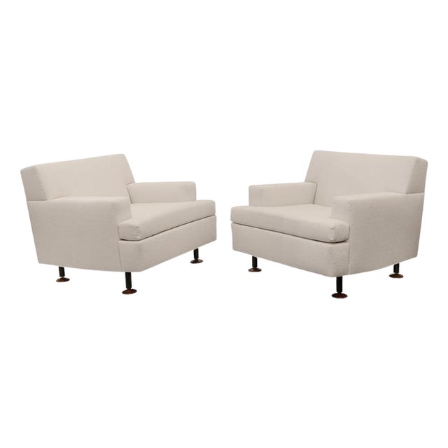 Pair of Marco Zanuso " Square " Armchairs for Arflex , Italy 1960's For Sale