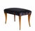 Purple Velvet Stool with Shaped Legs and Brass End Caps, Italy, 1950s For Sale - Image 8 of 8