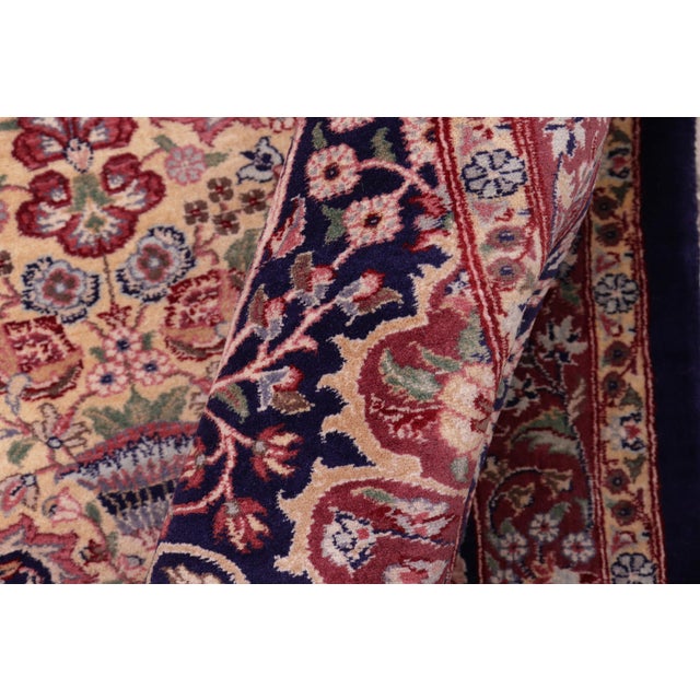 Beautiful Shabby Chic Sultan Pak-Persian Blue/Rust Wool Rug - 8'2'' X 10'3'' For Sale In New York - Image 6 of 9