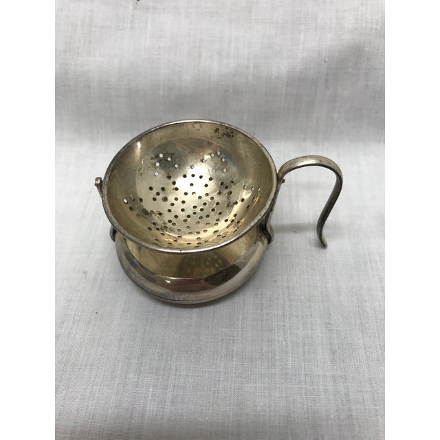 Early 20th Century Vintage Sterling Silver Tea Strainer a Pair Chairish