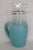 West Virginia Glass Company Turquoise Blendo Pitcher With Gold Accent 4911b For Sale - Image 10 of 17