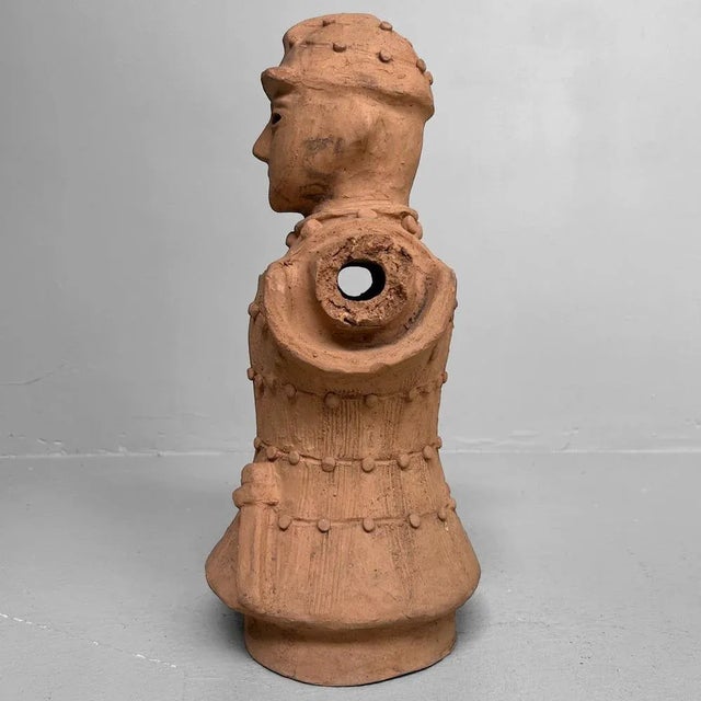 Japanese Terracotta Haniwa Warrior in Tankō Armor, Miyazaki, 1950s For Sale - Image 12 of 16