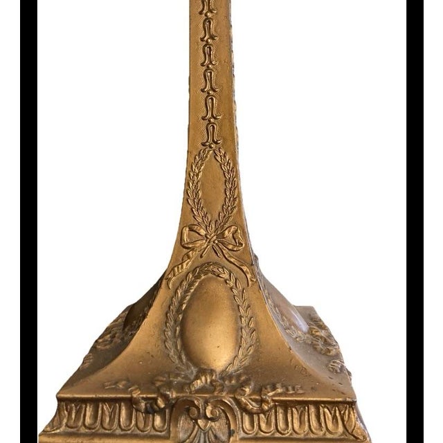 1910s Antique Art Deco Art Nouveau Boudoir Slag Glass Lamp For Sale - Image 5 of 9