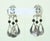 Taxco Mexico Sterling Silver & Black Glass Dangle Earrings, 1960’s, A Pair For Sale - Image 4 of 9