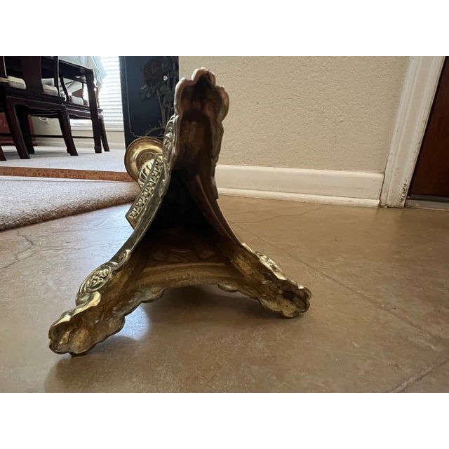 Early 20th Century Tall Brass Altar Candlestick For Sale - Image 15 of 15