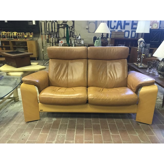 Contemporary Stressless Ekornes Pegasus Loveseat Chairish