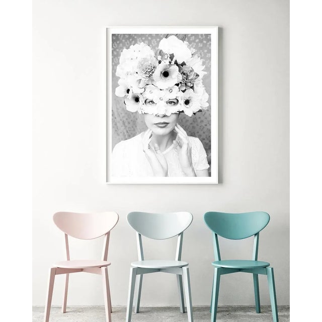 'Masquerade' Black and White Contemporary Botanical Portrait Photograph, 30 X 45" Fine Art Photography Print For Sale - Image 4 of 7