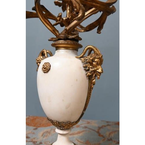 French Louis XVI Revival Gilt Marble Candelabras, 1890s, Set of 2 For Sale - Image 15 of 18