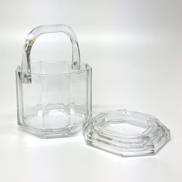 Mid 20th Century Octagonal Lucite Grainware Ice Bucket by Carlisle ...