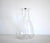 A vintage, Swedish Orrefors glass crystal decanter or water carafe with a flower design at the base in the Nils Landberg...