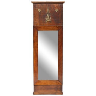 Period French Empire Mahogany Trumeau With Bronze Doré Mounts For Sale