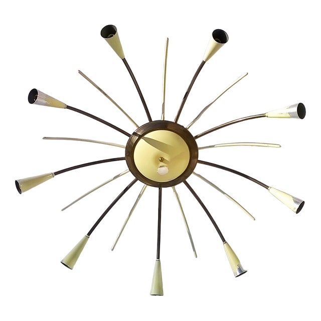 Large Chandelier attributed to Angelo Lelli for Arredoluce, 1950s For Sale
