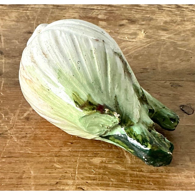 Ceramic Vintage Boho Italian Glazed Ceramic Fennel For Sale - Image 7 of 7