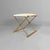 Italian Modern Stools in Gilt Metal and White Fabric, 1980s, Set of 2 For Sale - Image 4 of 18