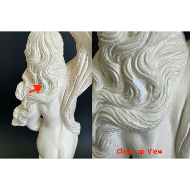 Vintage Neoclassical Nude Standing Aphrodite Plaster Sculpture For Sale - Image 10 of 13