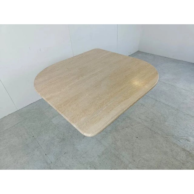 Vintage Travertine Dining Table, 1970s, in Very Good conditions. Designed 1970 to 1979