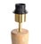 Vintage Natural Tapered Solid Wood Brass Table Lamps Mid-Century Modern, Pair For Sale - Image 11 of 18