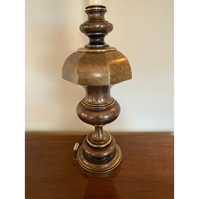 Mid 20th Century Mid 20th Century Rare Mid-Century Modern Hollywood Regency Bronze and Brass Lamp From Westwood Industries For Sale - Image 5 of 10
