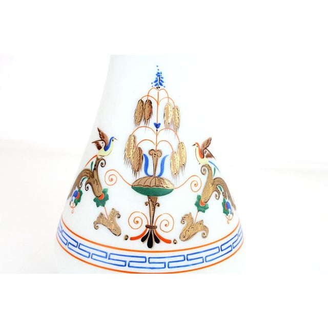 Biedermeier Gilded Glass Vase, 1860 For Sale - Image 3 of 14