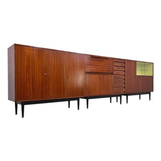 Modular Highboard Cabinets by Jos de Mey for Van Den Berghe Pauvers, 1950s, Set of 3 For Sale
