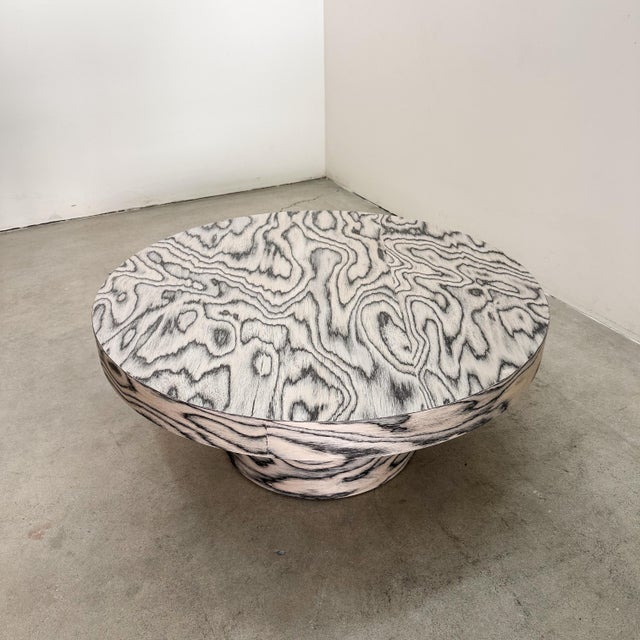 Vintage 1980s Postmodern Round Coffee Table Memphis Milano For Sale - Image 9 of 10