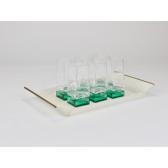 1970s Brass and Perforated Metal Rigitulle Tray from Vereinigte Werkstätten, Germany, 1970s For Sale - Image 5 of 18