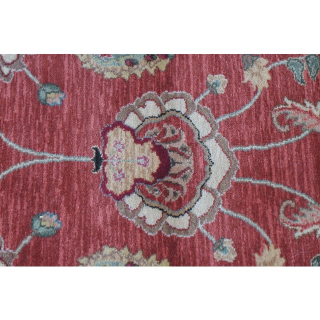 Karastan Ashara 100% Wool Red Agra Acanthus Palmette 549 Area Rug Carpet 9 X 12 For Sale - Image 12 of 15