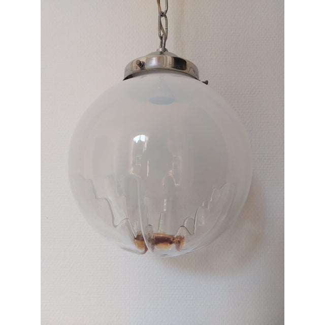 Mid-Century Modern Pendant Light in Murano Glass from AV Mazzega, 1970 For Sale - Image 4 of 18